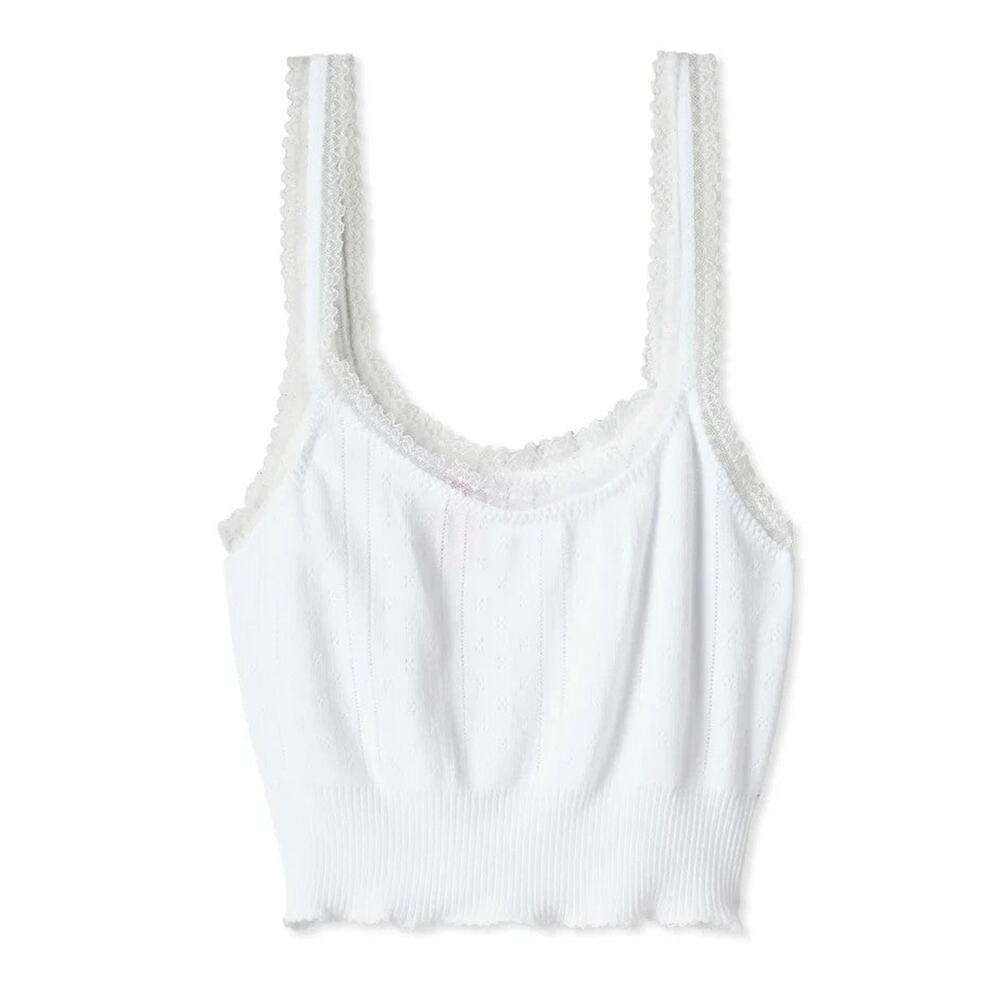 Pretties Frilly Classic Crop Tank Top - XS